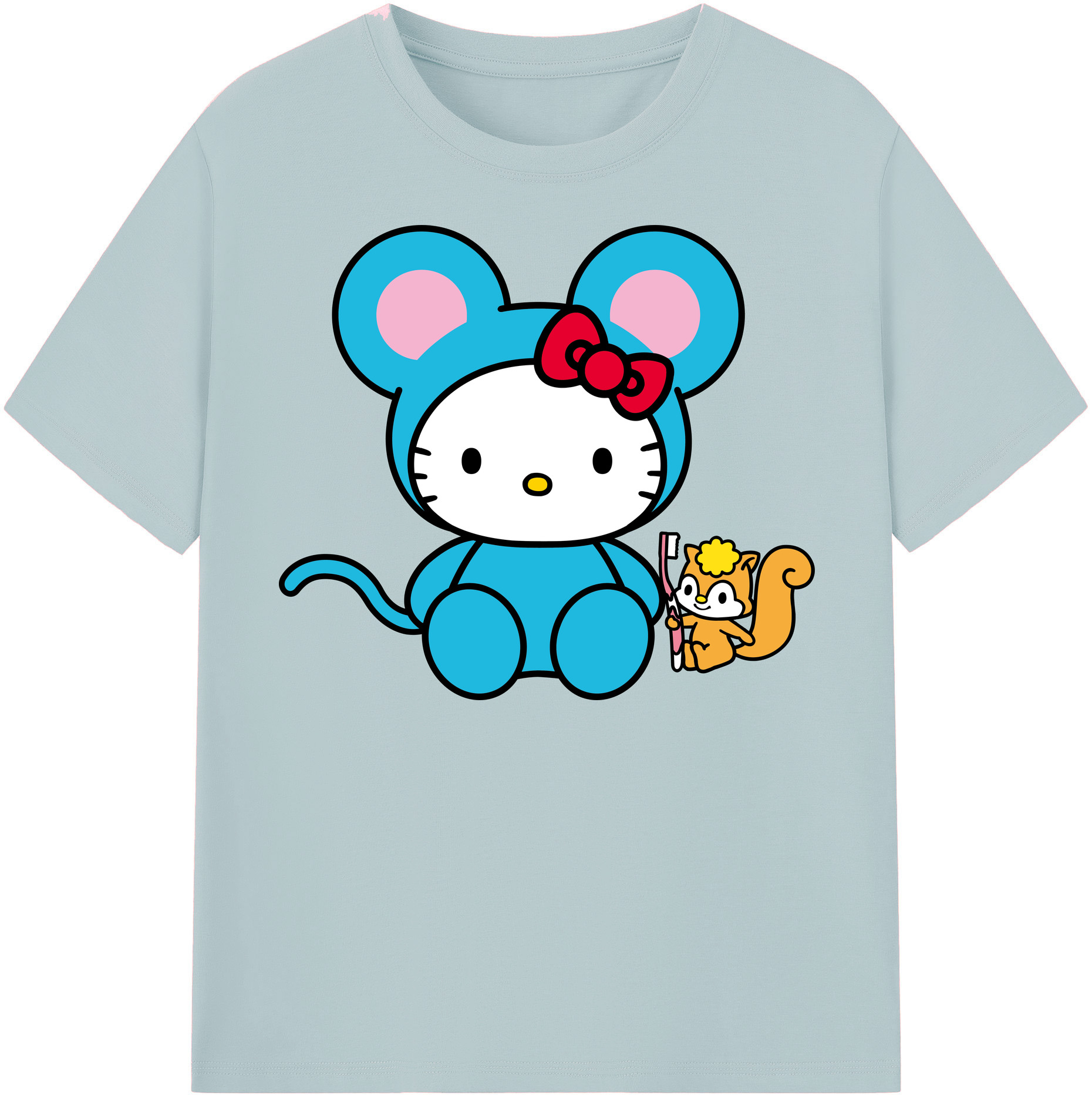（画像用） Hello Kitty ハローキティ 綿100％半袖Tシャツ（フロントプリント）